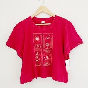NEW La Luna Cropped Graphic Tee